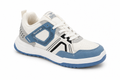 ShoeMoon Jump Edition Premium Accent Sneaker(Off White- Blue-Gray)