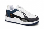 ShoeMoon Jump Edition AeroStride Sneaker (White-Navy Blue-Black)