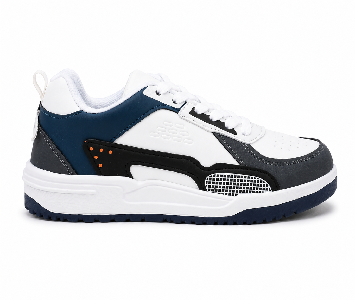 ShoeMoon Jump Edition AeroStride Sneaker (White-Navy Blue-Black)
