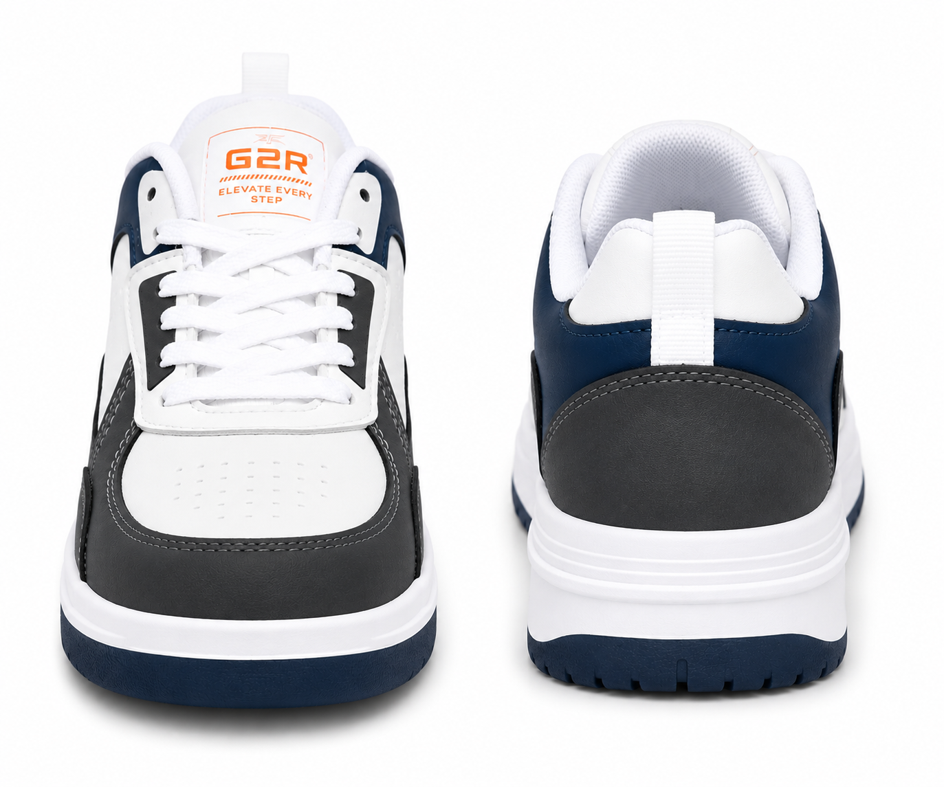 ShoeMoon Jump Edition AeroStride Sneaker (White-Navy Blue-Black)