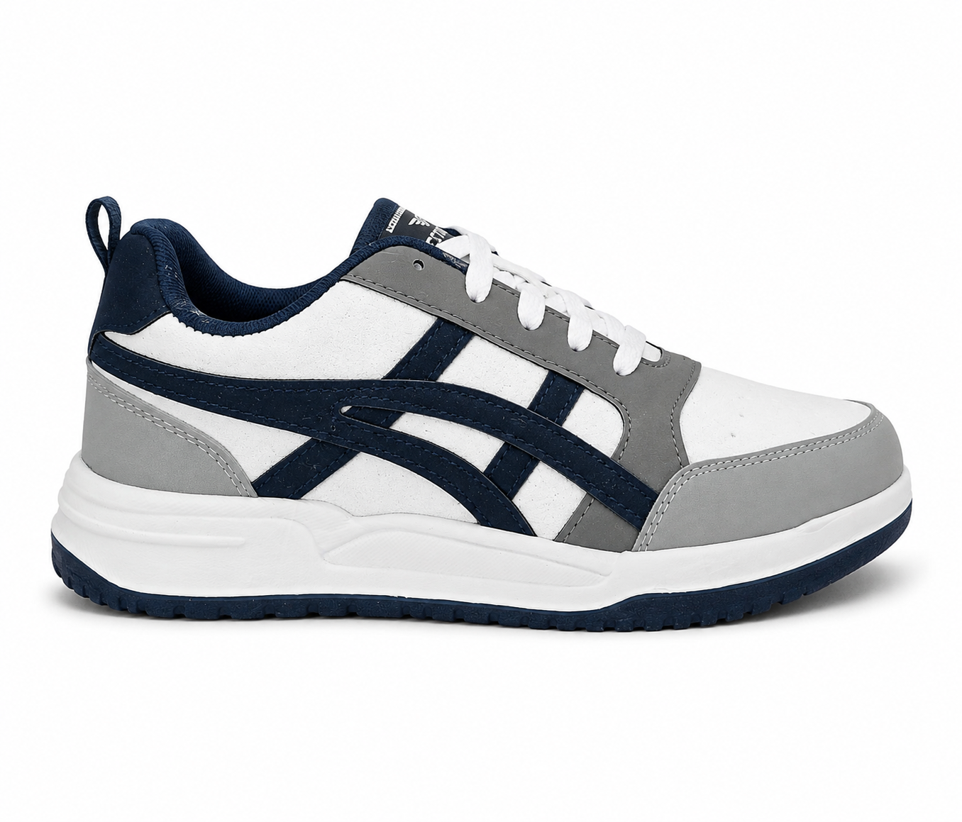 ShoeMoon Tiger Street Classic Sneaker (Navy Blue & White)