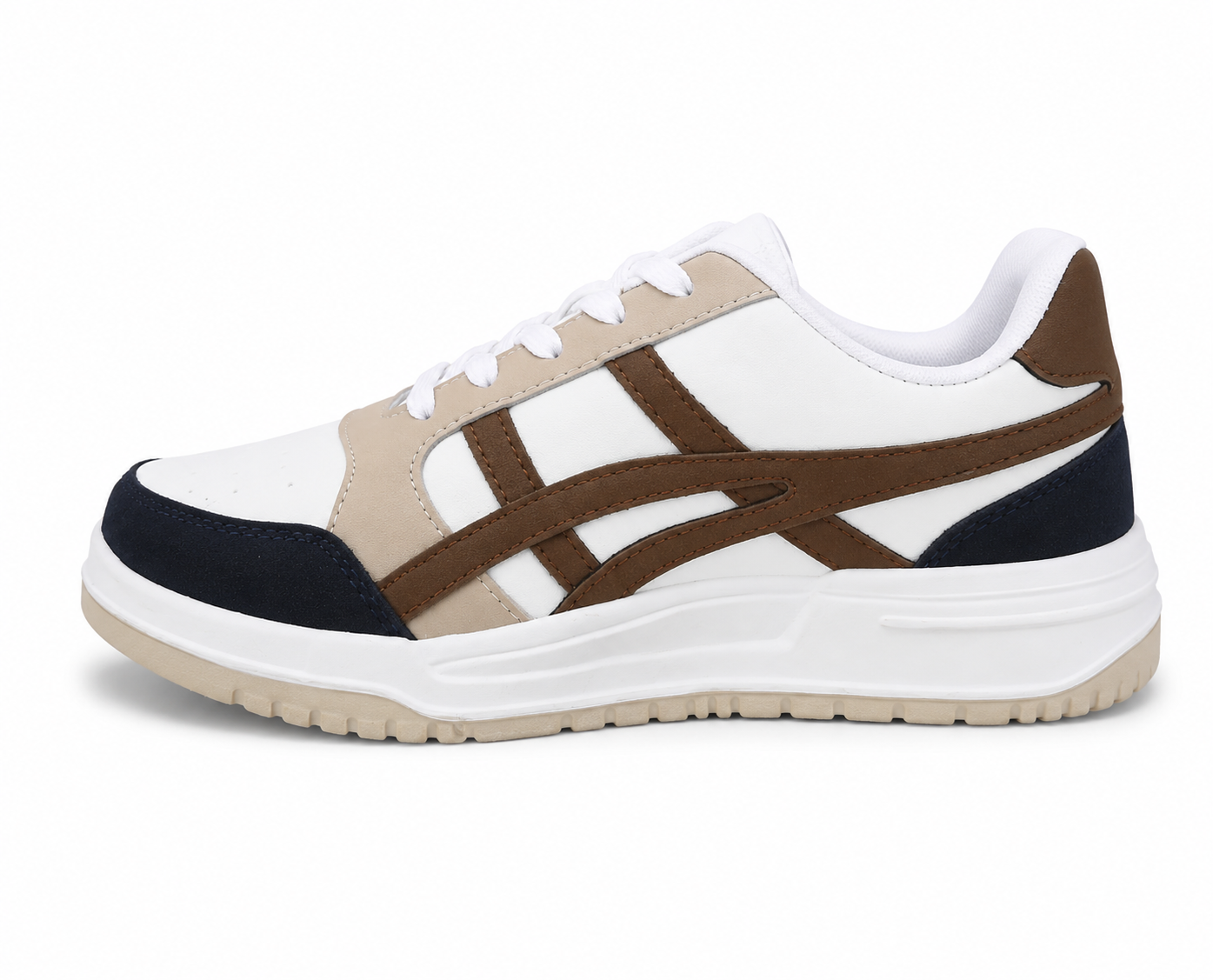 ShoeMoon Tiger Street Classic Sneaker (Brown & White)