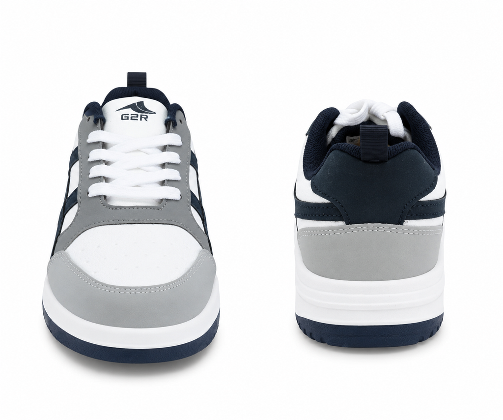 ShoeMoon Tiger Street Classic Sneaker (Navy Blue & White)
