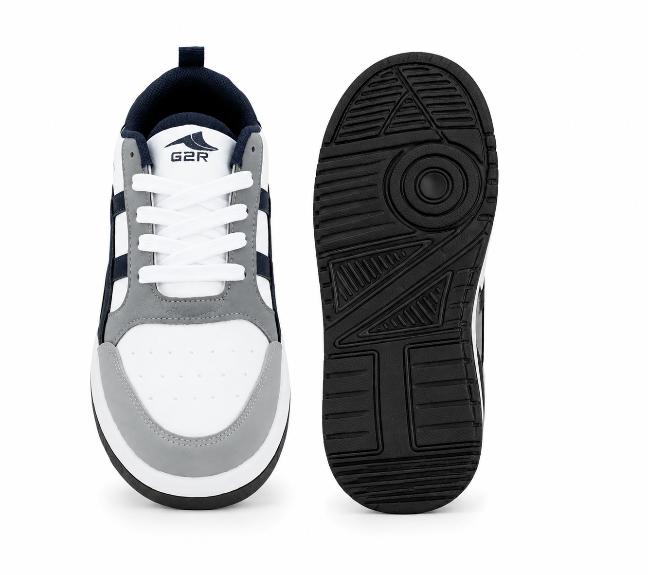 ShoeMoon Tiger Street Classic Sneaker (Navy Blue & White)