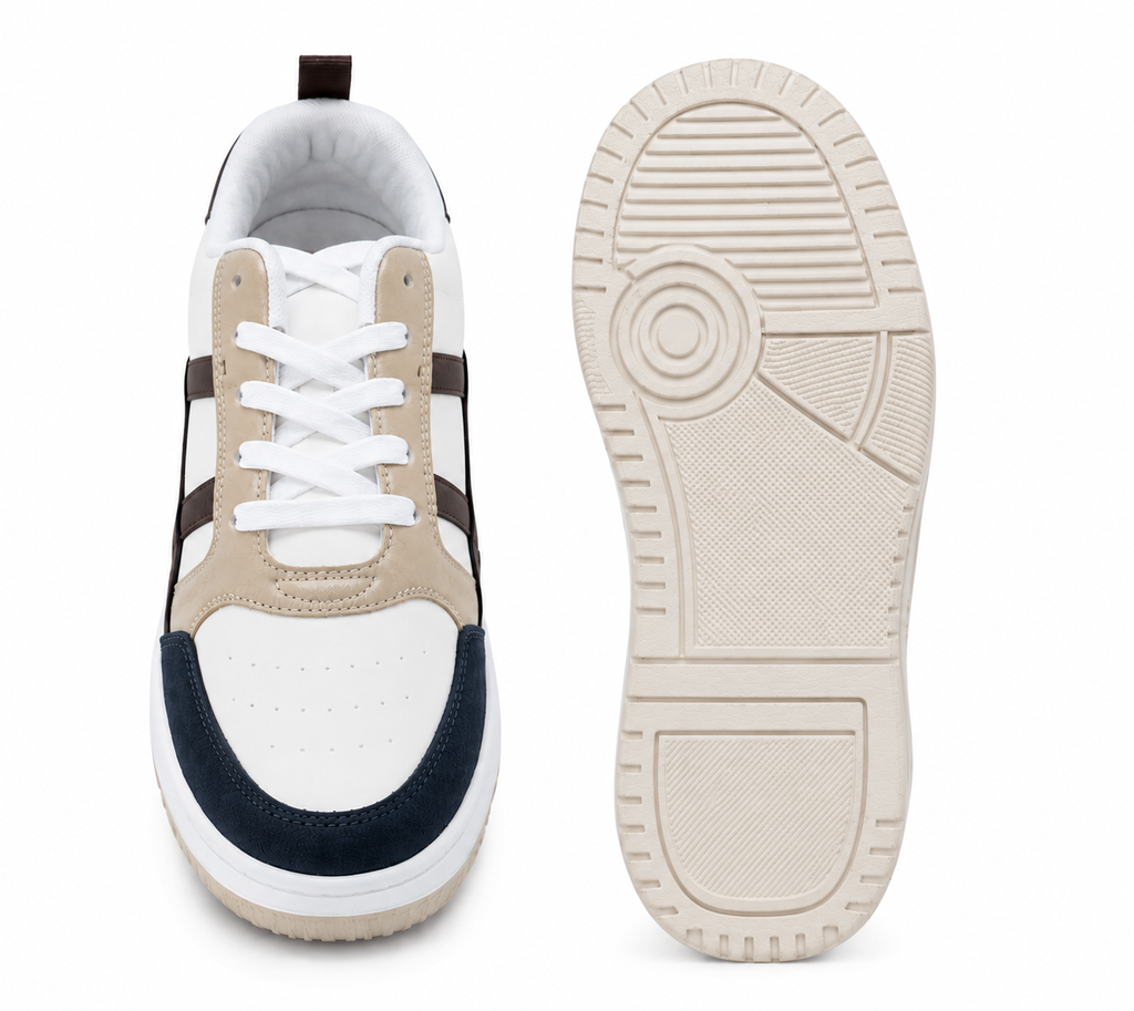 ShoeMoon Tiger Street Classic Sneaker (Brown & White)